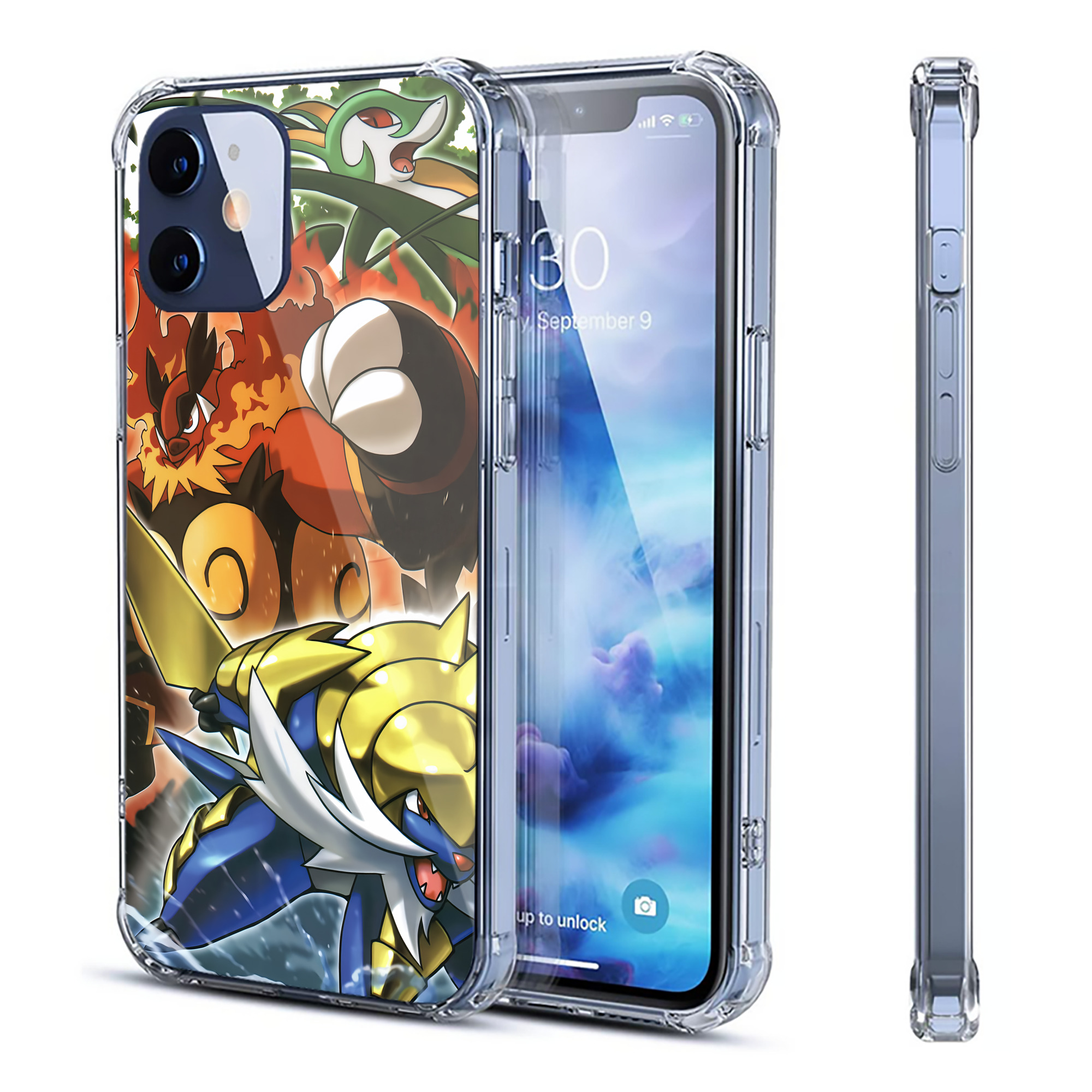 （画像用） ポケットモンスター Pokémon 【iPhone 12シリーズ対応】透明スマホケース（クリアソフトケース）
